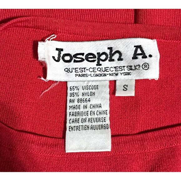 Joseph A. qu'est-ce que c'est silk Sleeveless Red Knit Top With Ruffle Hem Women - Picture 2 of 6